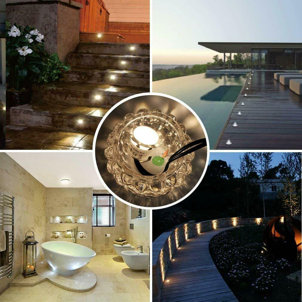 10/16Pcs Mini LED Floor Recessed Spotlight Outside Terraces Recessed Spotlights Garden Lighting