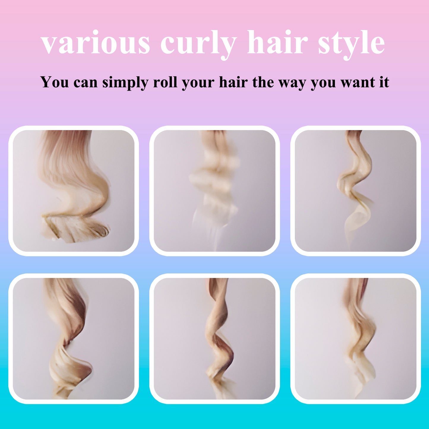 【Schwarzes Keramik-Lockenstab】25MM Automatische Locken|Konstante Hitze für Haarschutz|Antistatisch + Sicherer Hitzeschutz|Wechselbare Links/Rechts Locken