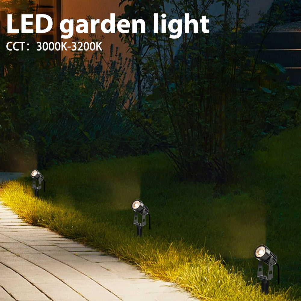 6/8Pcs Outdoor LED Floor Mounted Spotlights Warm White Light Garden Lighting With Ground Nail Waterproof Design Courtyard Lawn Lights