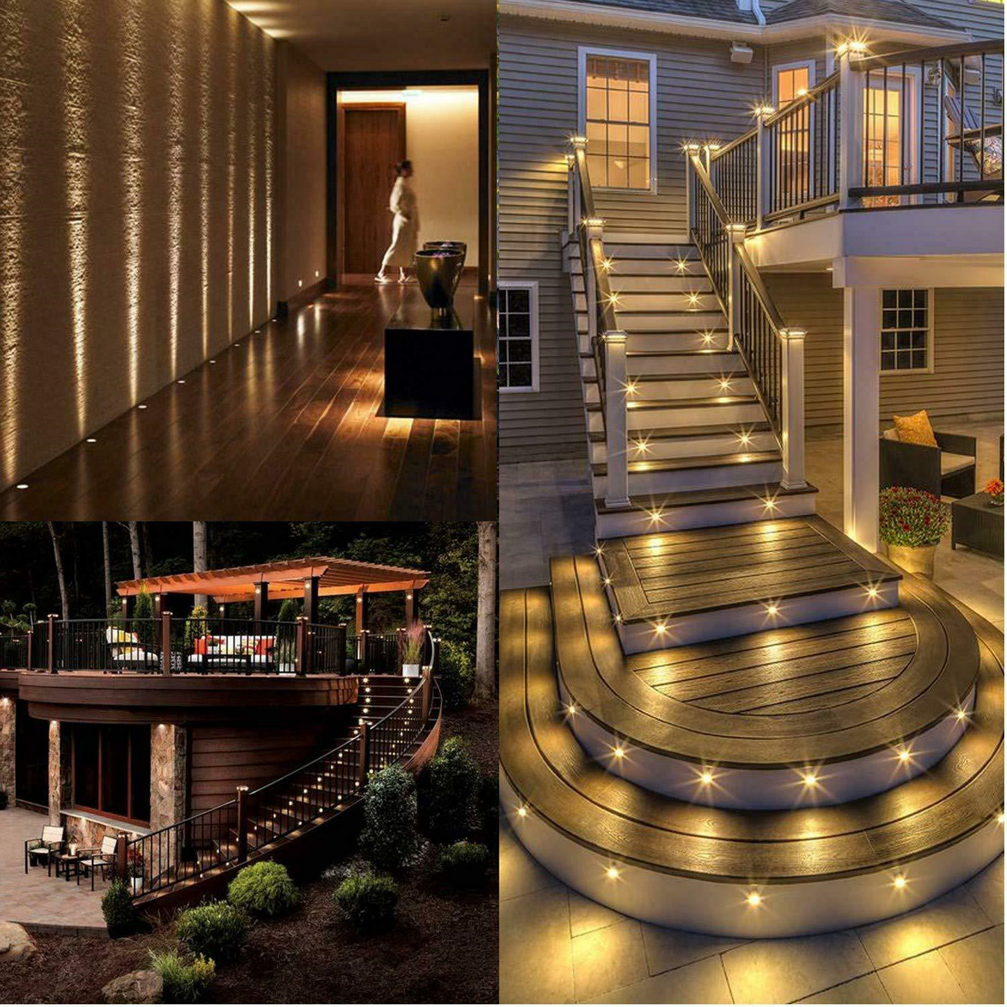 10/16Pcs Mini LED Floor Recessed Spotlight Outside Terraces Recessed Spotlights Garden Lighting