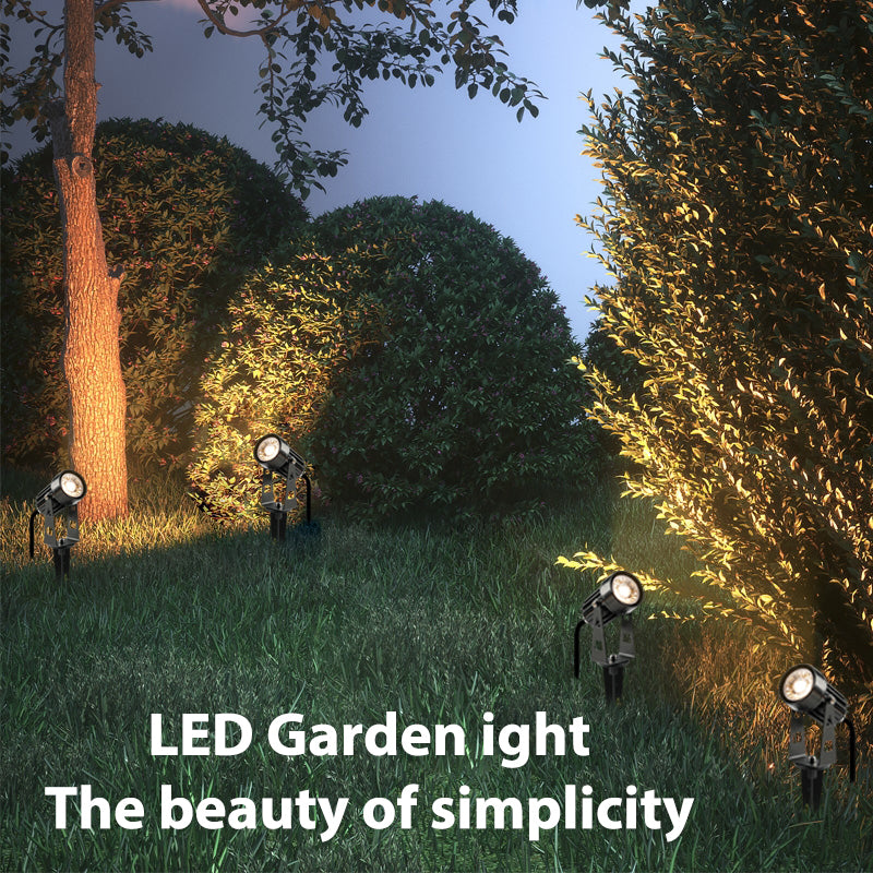 6/8Pcs Outdoor LED Floor Mounted Spotlights Warm White Light Garden Lighting With Ground Nail Waterproof Design Courtyard Lawn Lights