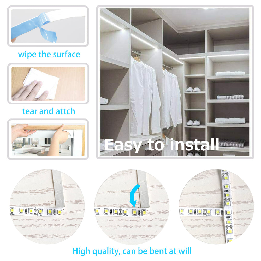 12V 5M Cool white 6000K LED Strip Light – Ultra Bright 600 LEDs, with Round DC Plug, Indoor Use, Dimmable