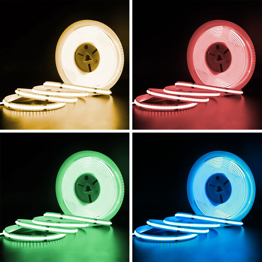 Premium 24V COB LED Strip RGBWW 4-in-1 - 784 LEDs/meter Ultra Bright 5M Roll with Warm White