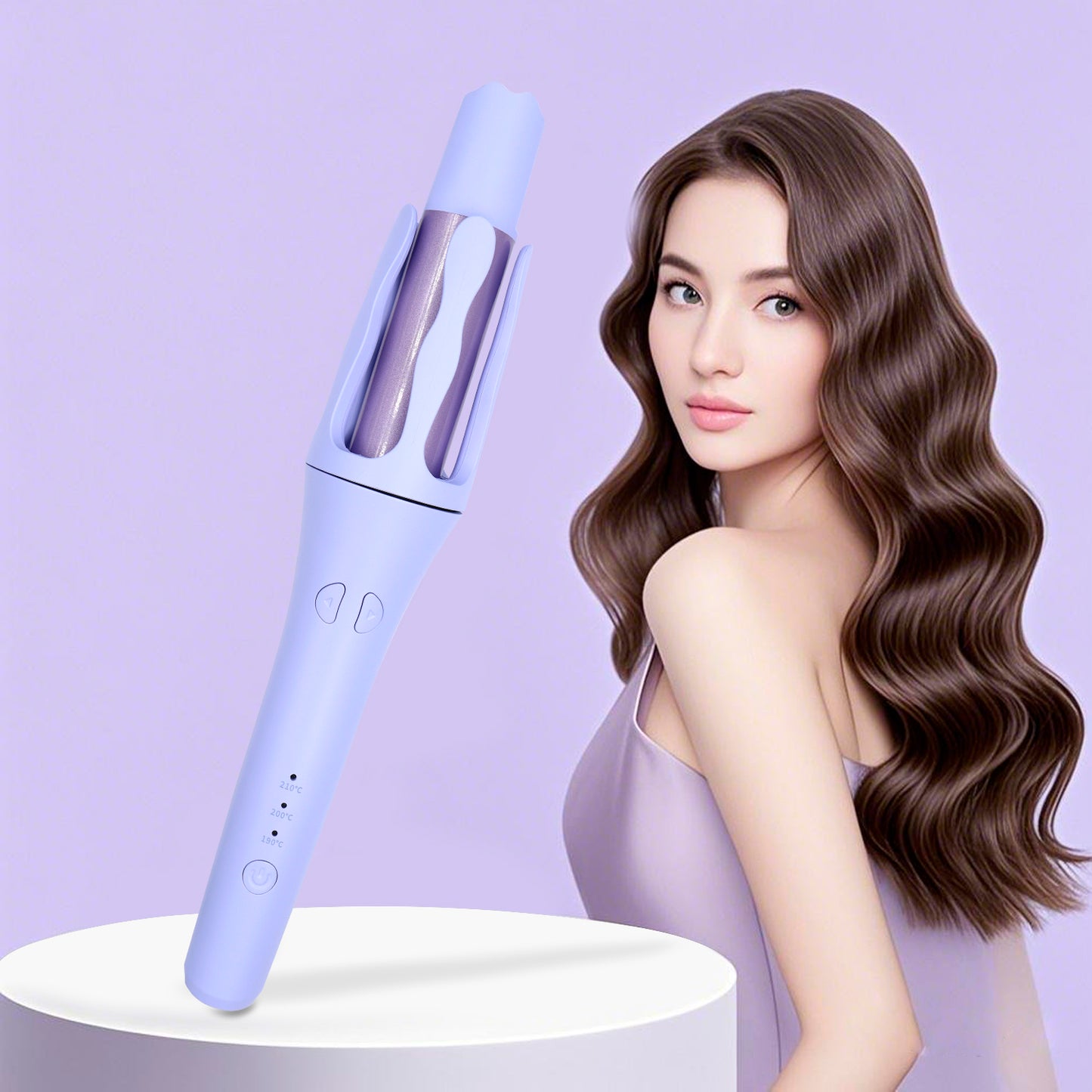 [32mm Automatic Curling Iron] Smart Hair Curler with Negative Ions – Damage-Free, Portable, Long-Lasting Waves