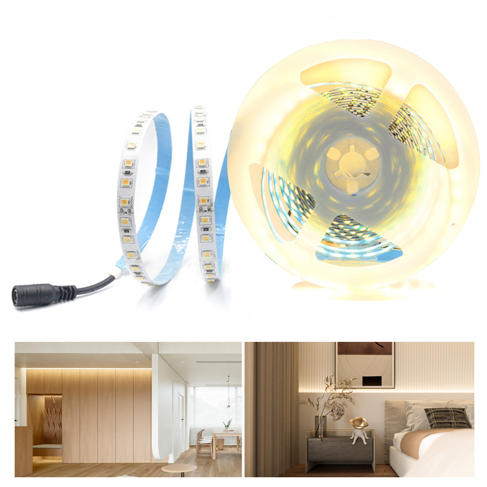 50pcs 12V 5M LED Streifen Warmweiß, 600 LEDs Strip 2835 SMD, Warmweiß Lichtband IP20 für Schlafzimmer Zuhause DIY Dekoration