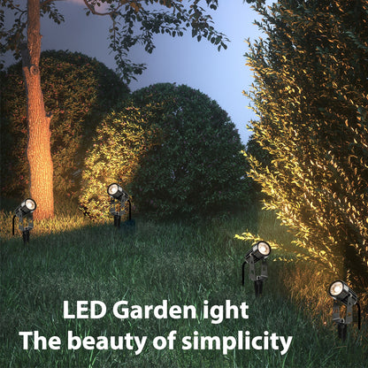 6/8Pcs Outdoor LED Floor Mounted Spotlights Warm White Light Garden Lighting With Ground Nail Waterproof Design Courtyard Lawn Lights