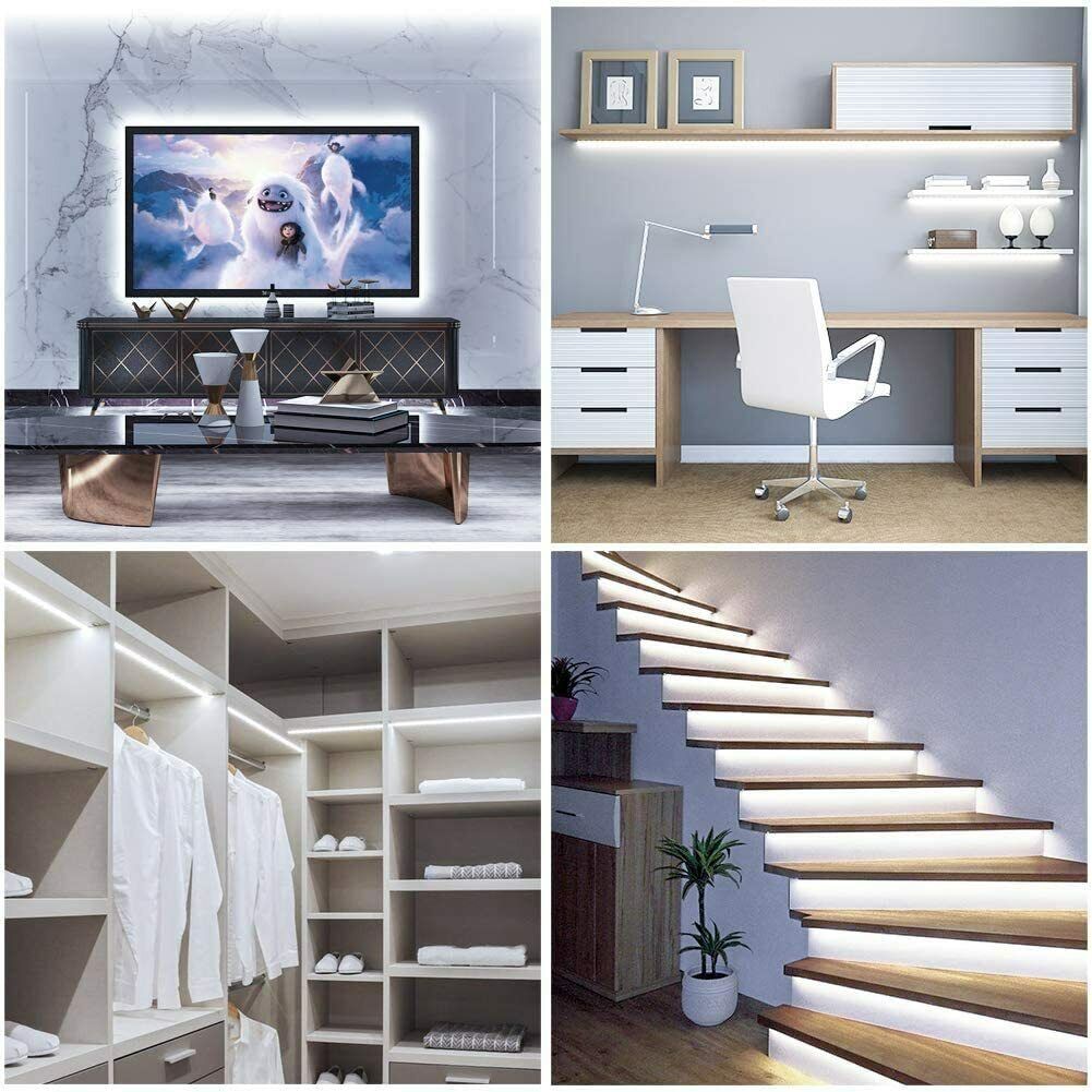 12V 5M Cool white 6000K LED Strip Light – Ultra Bright 600 LEDs, with Round DC Plug, Indoor Use, Dimmable