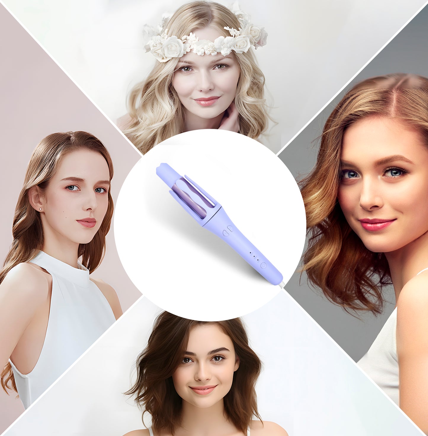 [32mm Automatic Curling Iron] Smart Hair Curler with Negative Ions – Damage-Free, Portable, Long-Lasting Waves