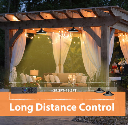 LED Pendant Light, White Light, Warm White Light, 120 Degree, Remote Control, IP66 Solar Outdoor Light