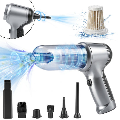 19,000 Pa Car Vacuum Cleaner, Rechargeable Handheld Vacuum Cleaner, Cordless Handheld Vacuum Cleaner with Blower and Suction Functions