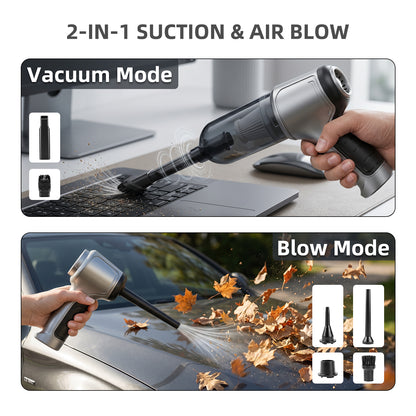19,000 Pa Car Vacuum Cleaner, Rechargeable Handheld Vacuum Cleaner, Cordless Handheld Vacuum Cleaner with Blower and Suction Functions