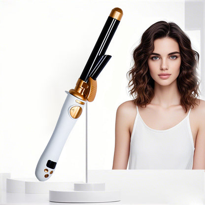 【Schwarzes Keramik-Lockenstab】25MM Automatische Locken｜Konstante Hitze für Haarschutz｜Antistatisch + Sicherer Hitzeschutz｜Wechselbare Links/Rechts Locken
