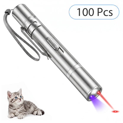 100 pieces LED Pointer Cat and Dog Toy, Interactive Cat Toy, Cat Toy, Cat and Dog Toy, Kitten Toy, 7-in-1 Cat Toy, Multi-Mode Pet Toy, Training Tool