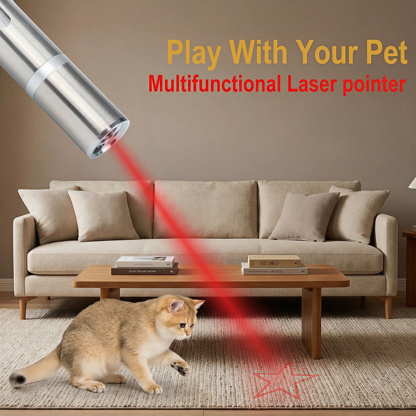 100 pieces LED Pointer Cat and Dog Toy, Interactive Cat Toy, Cat Toy, Cat and Dog Toy, Kitten Toy, 7-in-1 Cat Toy, Multi-Mode Pet Toy, Training Tool