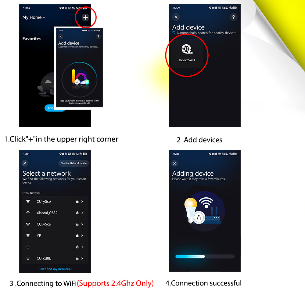 Wifi RGB Controller Magic Home App Works with Alexa and Google Home for 12–24V DC RGB LED Strip Lights Voice Dimmer