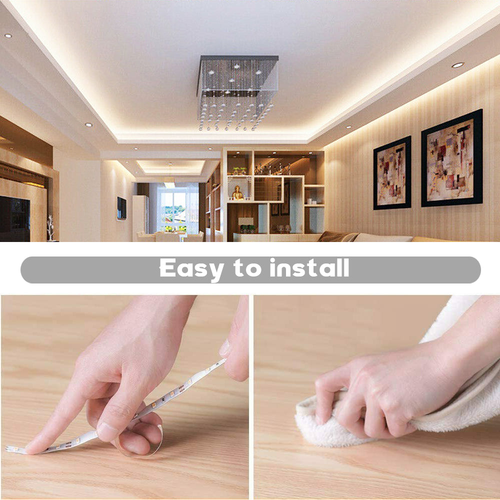 50pcs 24V 5M LED Strip, SMD, Self-Adhesive, Warm White 3000K, 10mm Wide, 60 LEDs/M, Flexible, IP20, DIY Light Strip, for TV, Bedroom Lighting