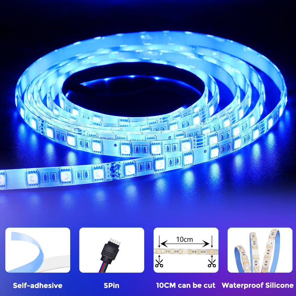 24V LED RGBW Strip 5050 IP65Waterproof Stripe 4in1 RGB+Warm White 5M